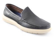 Pánske poltopánky mokasíny PE/142202-04 PRETO  (46)