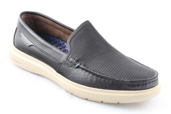 Pánske poltopánky mokasíny PE/142202-04 PRETO  (44)